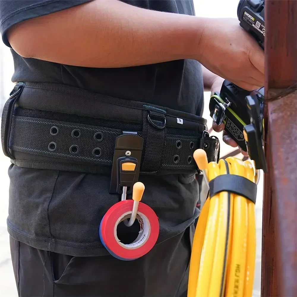 Electrician Working Multifunction Convenient Hanging Tape Helmet Power Drill Metal Tool Holder Hook Tool Belt Bag