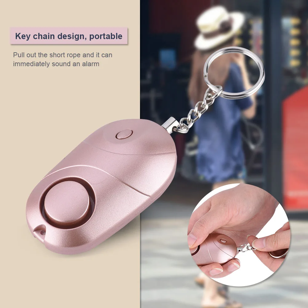 Security Alarm  Attack Alarm  Security Alarm Emergency Self Defense Alarm Keychain LED Light 130dB