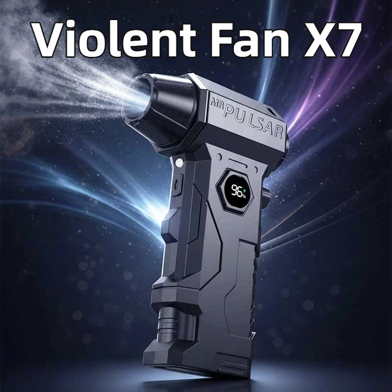 

Портативный ручной турбовентилятор и пылесос X7 | Многоструйный вентилятор-ураган со светодиодной подсветкой для очистки, 1300000 об/мин