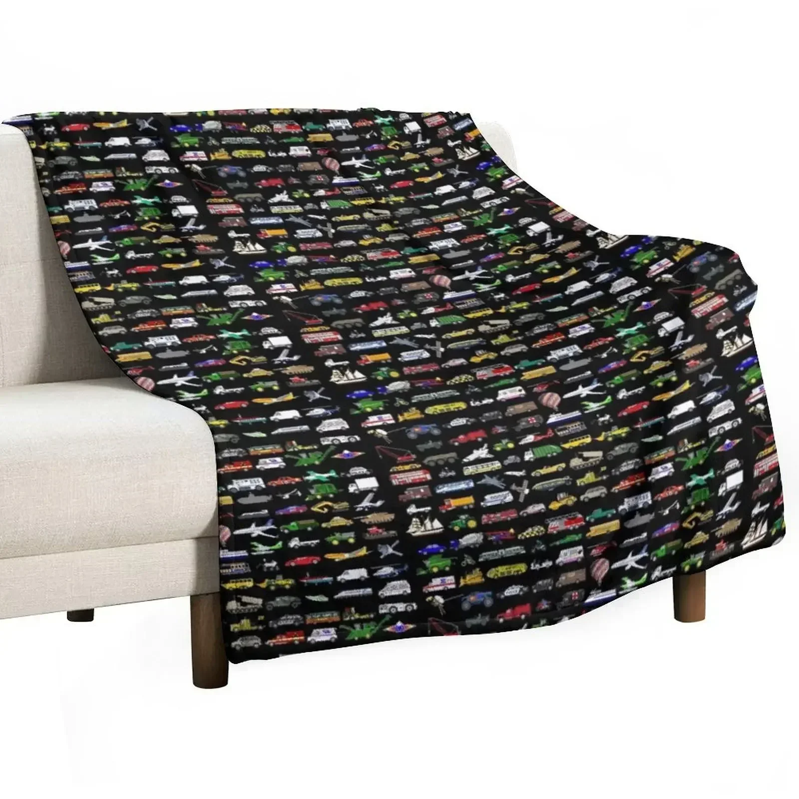 

100 Vehicles - The Kids' Picture Show Throw Blanket Decorative Sofas Hair heavy to sleep Blankets