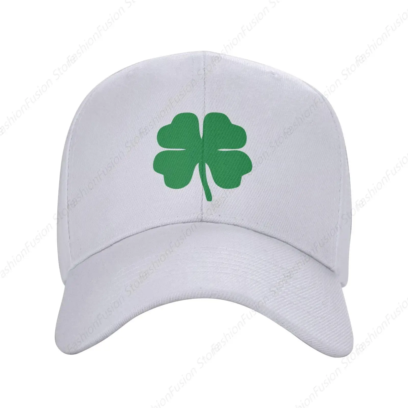 Green 4 Leaf Clover Baseball Cap Men Women - Dad Hat Adjustable Classic Trucker Hats Unisex Headwear Ball Dad Caps for Daily GYM