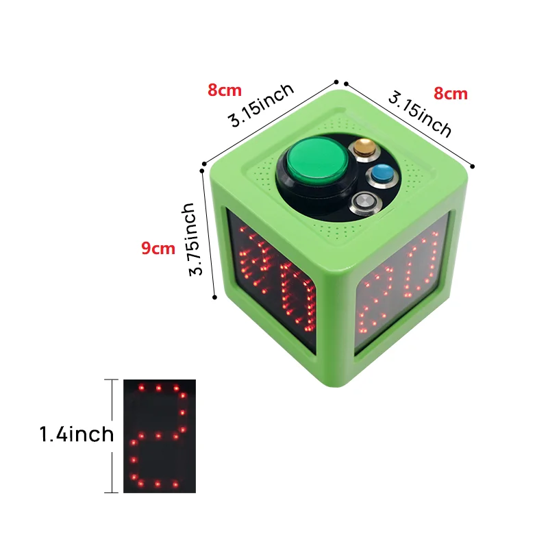GX 4-sided Programmable Display LED Digital Chess Poker Timer Desktop Mahjong Board Game Countdown 30 Second 1 Minute Shot Clock