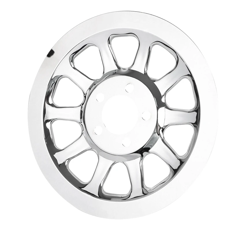 

Chrome Outer Rear Pulley Cover Insert For Softail Fat Boy Lo FLSTN FXSTC