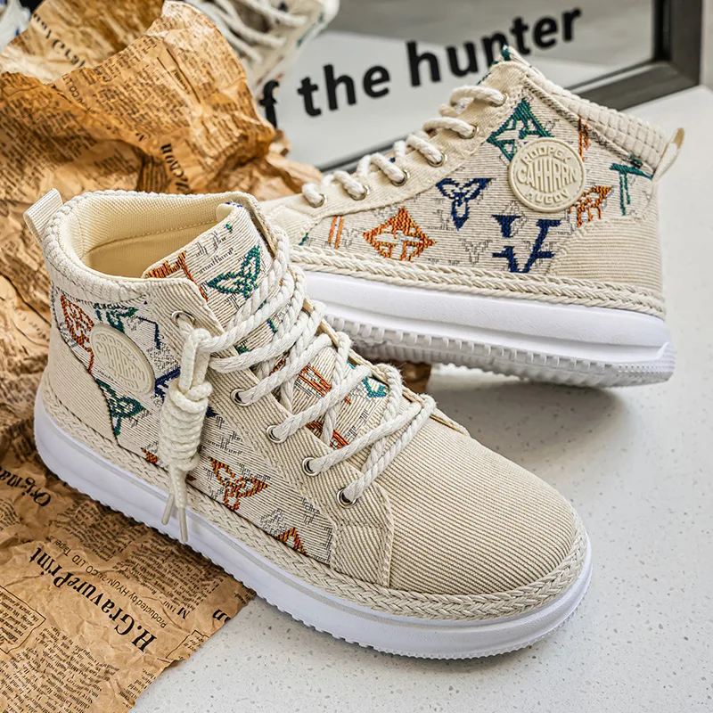 

Высокие туфли на эспадрильях, вельветовая повседневная мужская обувь, универсальные кроссовки 919.