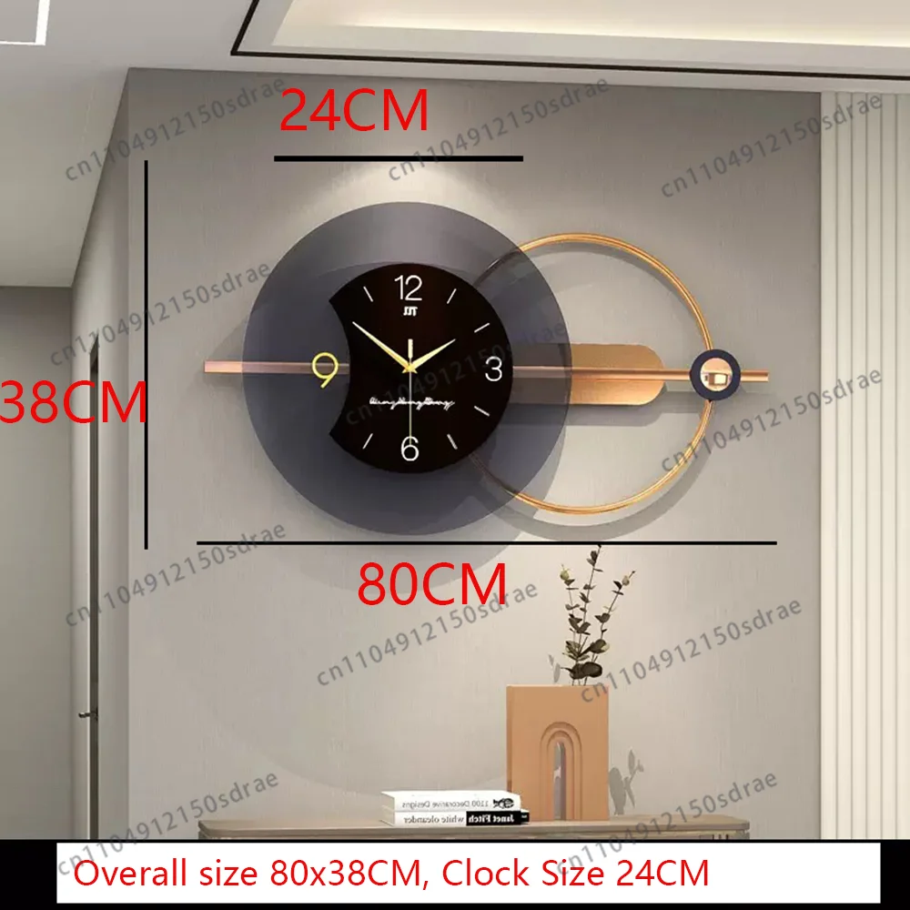 Large Wall Clock Double-Layer Modern Design Silent Art Decoration Nordic Hanging Horologe for Living Room Home Decor Wall Clock