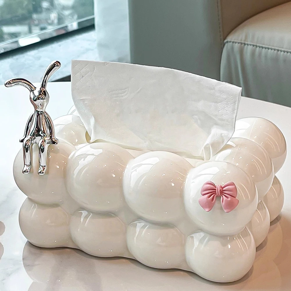 Cloud Design Tissue Box Kitchen Table Paper Dispenser Desktop Paper Storage Holder Car Tissue Organizer for Bedroom Living Room