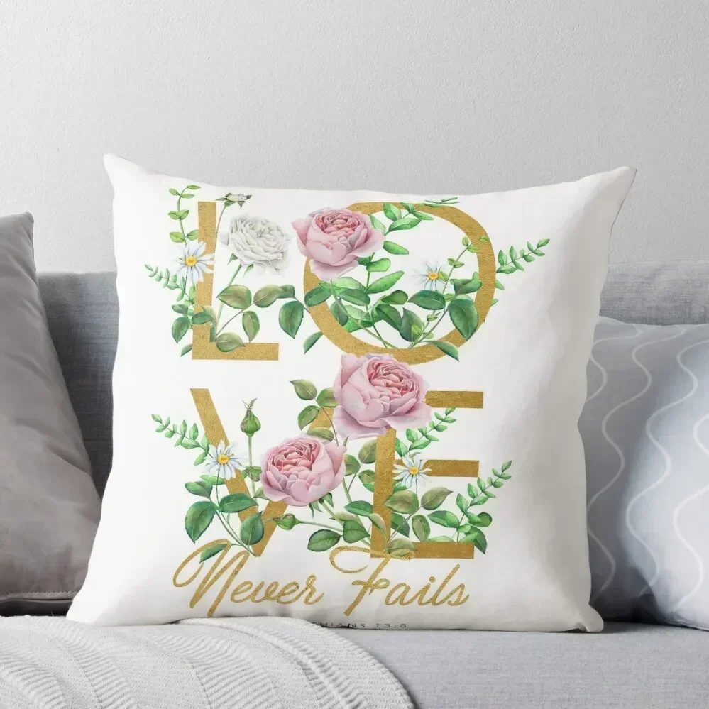 

LOVE NEVER FAILS Throw Pillow autumn pillowcase Cushion Cover Set bed pillows Cushion Covers For Living Room pillow