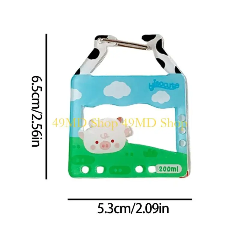 49MD Cartoon Burger And Chips Carabiner Clip With Secure Lock Fashion Keychain Holder For Daily Essential view 6