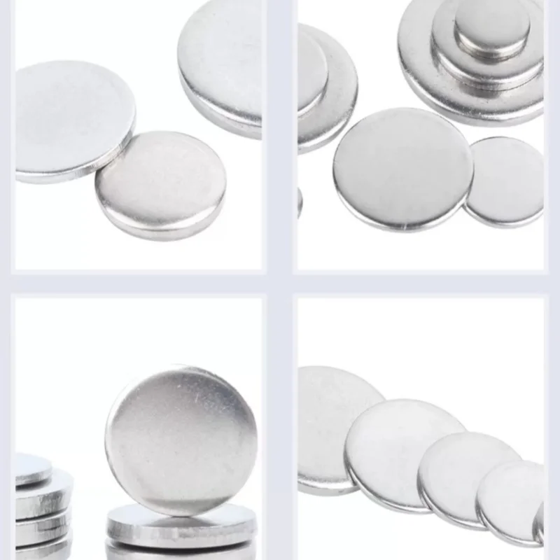 Durchmesser 42 ~ 80 mm, 304 Edelstahl-Rundplatte, solide runde Scheibe, flache Dichtung, rundes Metall