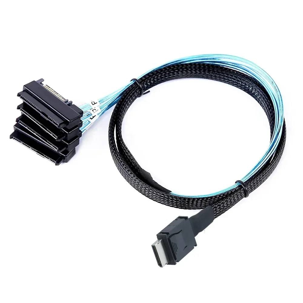 OCuLink PCIE SFF-8611 4i to SAS 4X 8482 Dual-Purpose Hard Drive Conversion Cable with High-Speed