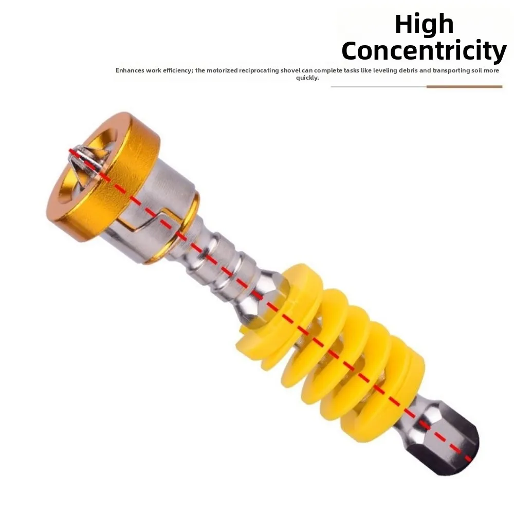 2/5Pcs Magnetic Spring-Loaded Screwdriver Bits Ring Positioning 1/4 Inch Hexagonal Gypsum Board Screws Anti-Drop Screw Retaining