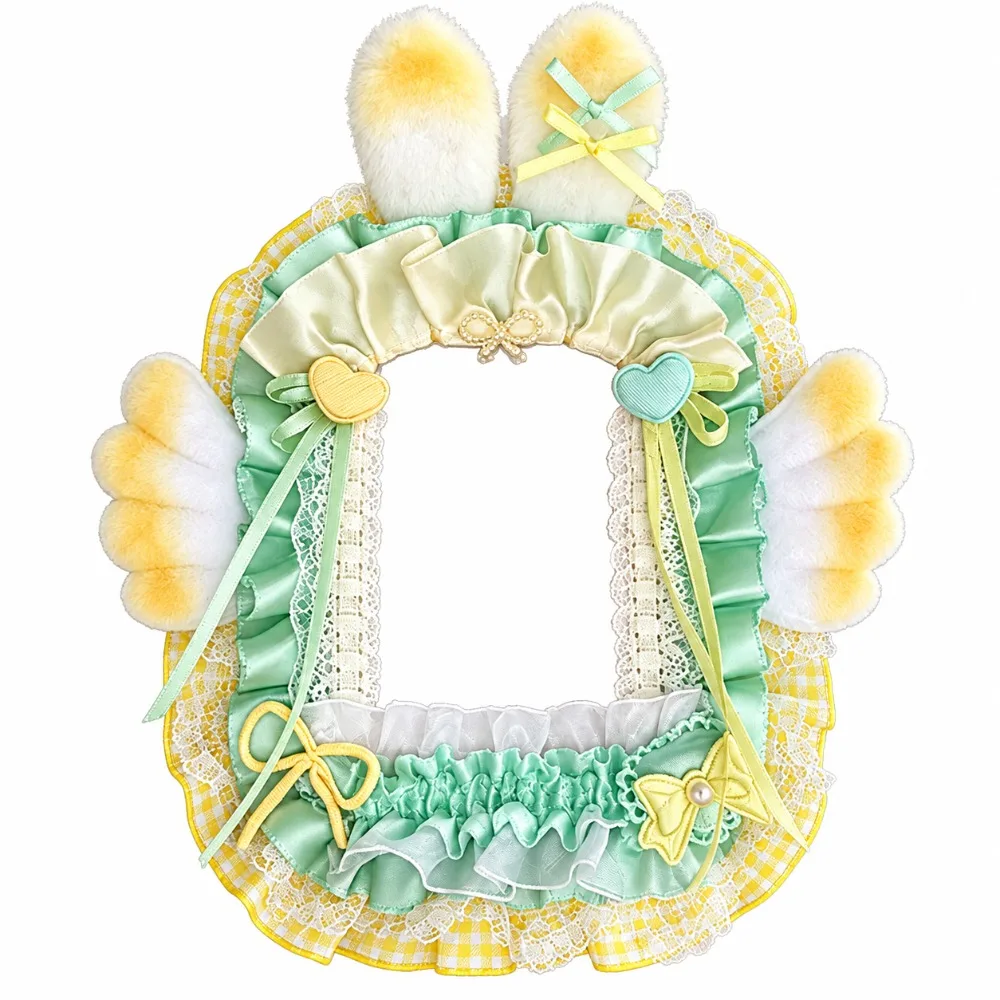 New Photocard Holder Lace Lolita Style Lace Card Holder Cute Ribbon Bow Photo Card Display Holder ID Card Storage