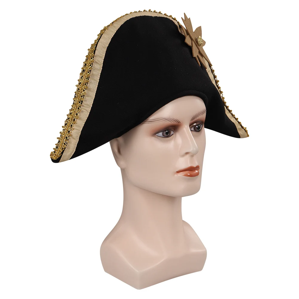 Captain Hook Cosplay Pirate Hat Cap 2023 Movie Peter Cosplay Disguise Pan Men Costume Accessories Props Halloween Carnival Gifts