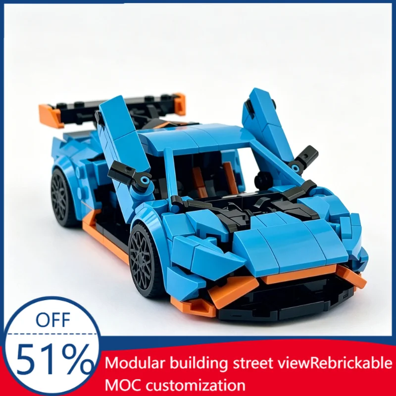 New 402PCS MOC Technology Bricks MODHuracan STO Sports Car Building Blocks MOD Model Customize DIY Assembly Educational Toy Gift