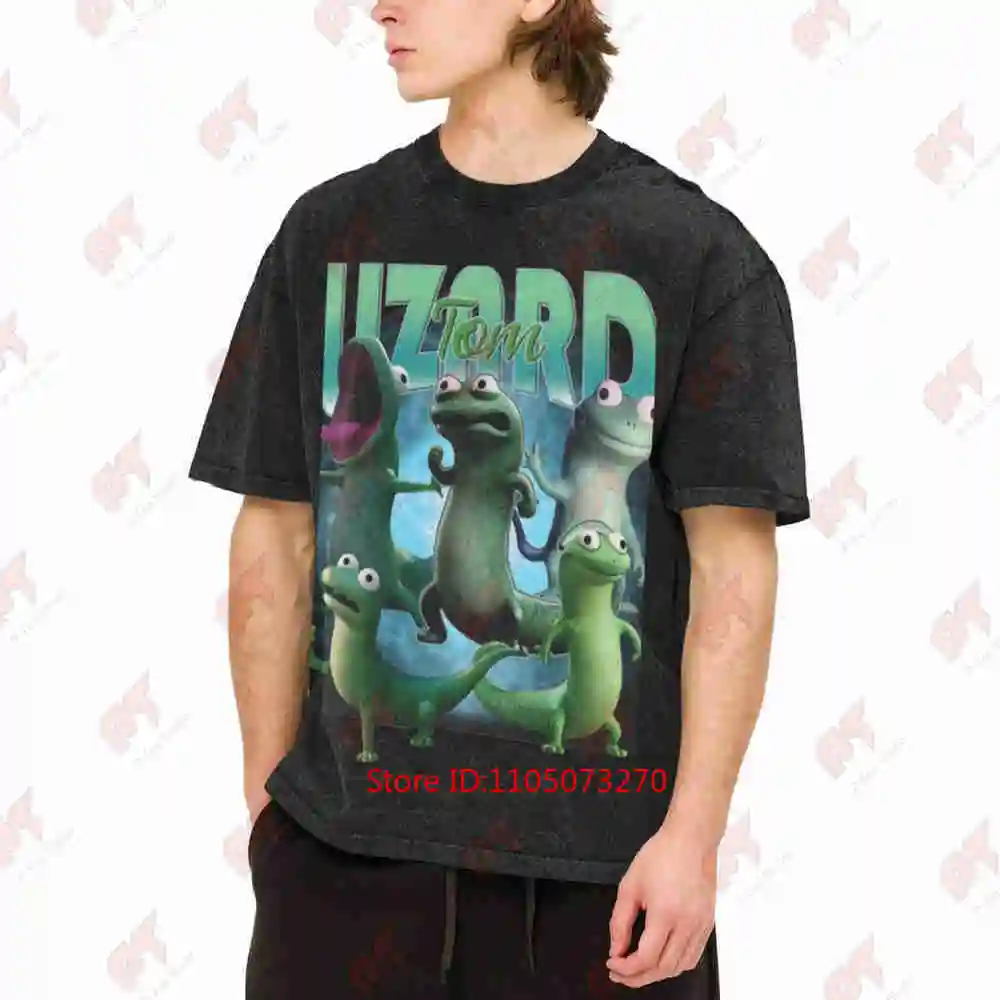 Tom Lizard Hoppers Movie Vintage Vintage Washed Tee Pure Cotton T-Shirt