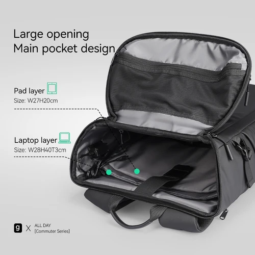 Imagen 2 del producto MARK RYDEN Bolso escolar bolso de diseñador mochila impermeable para portátil