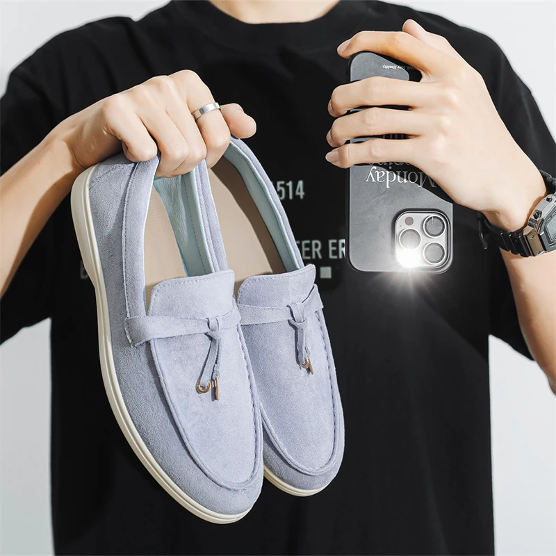

Classic Fashion Blue Men's Summer Loafers Flat Breathable Canvas Shoes Men Slip-on Casual Shoes for Men 2025 mocasines de hombre