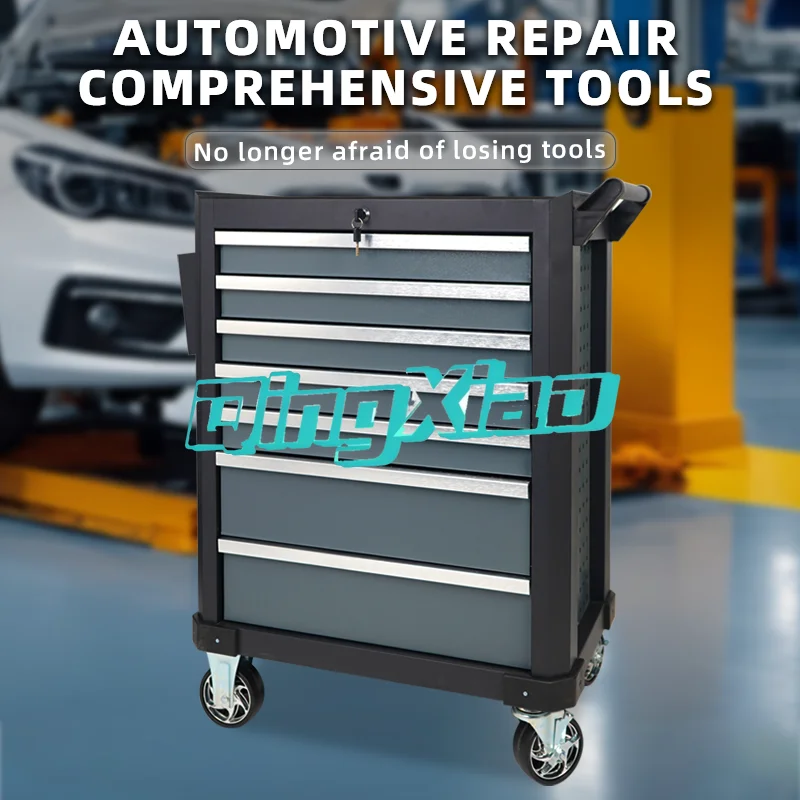 Drawer Steel Iron Tool Trolley Mobile Garage Workshop Storage Tool Cabinet Hardware Workshop Factory Industrial Tool Arrangement