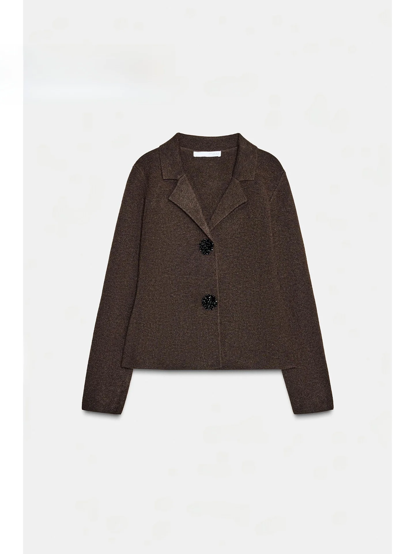 

Ele Long Sve Knitted Suit Jaet for Women Spring 2026 Button Detail Slimming Cardigan Sle Faionable Trendy