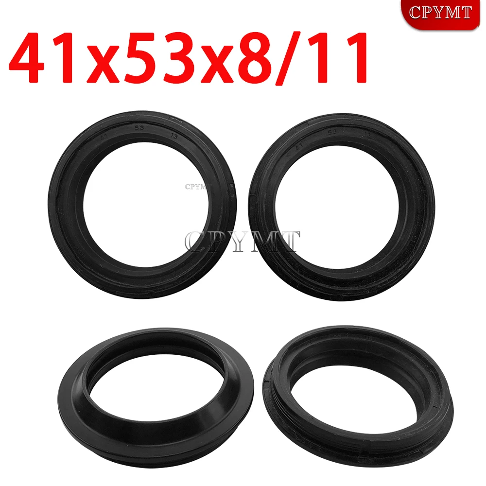 41x53x8/11 41 53 11 Front Fork Damper Oil Seal and Dust Seal Fit For GSXR750 For FZS600 FAZER For KLE500 KX500 For DT125R WR125