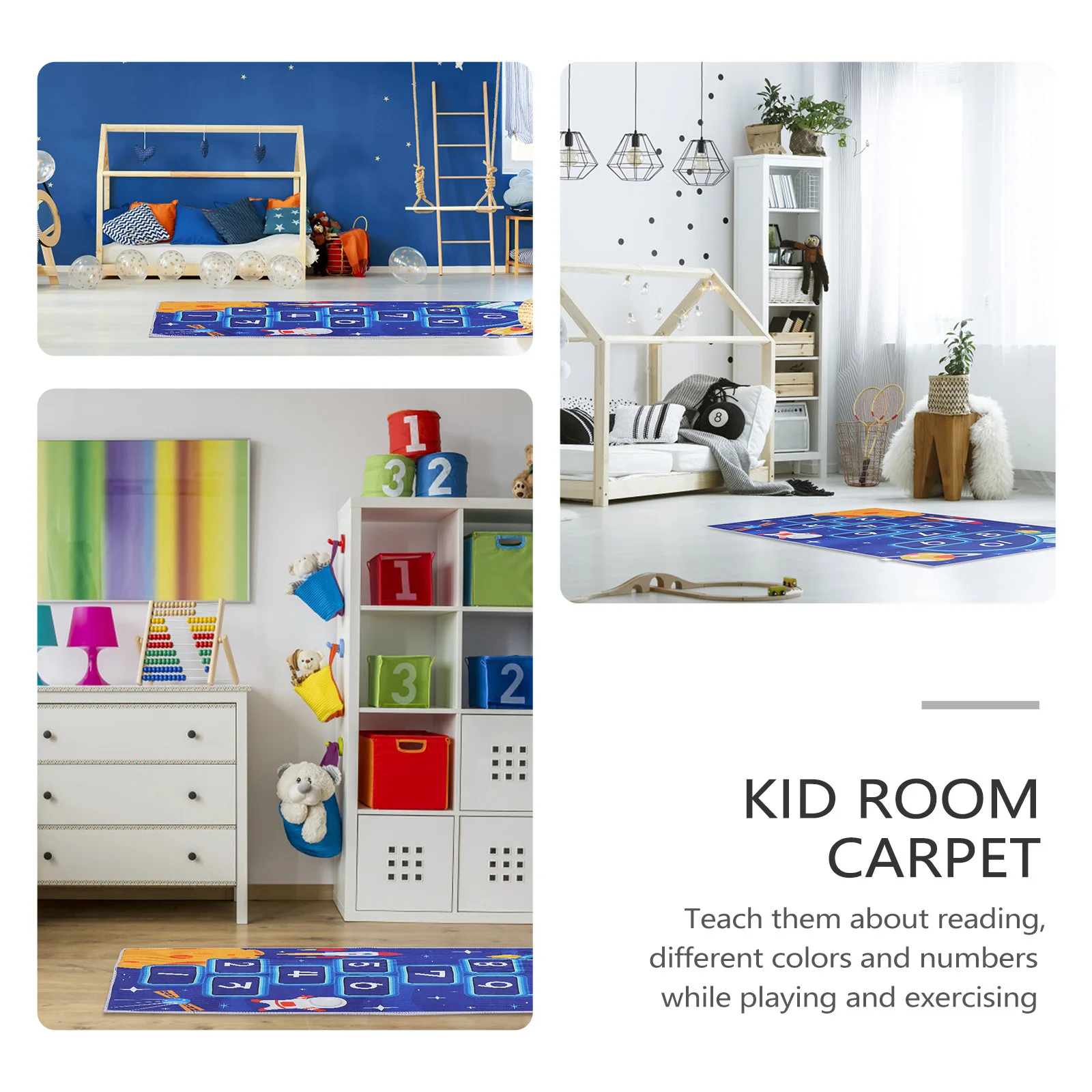 

Hopscotch Rug Cartoon Floor Mat For Kids Bright Color Learning Play Area Child Room Carpet Crawling Mat Kid Room