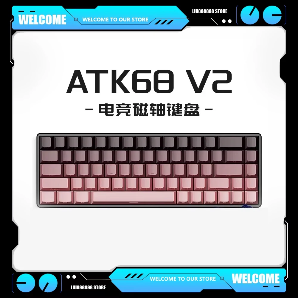 Atk68 V2 Pro Mechanical Keyboard Rgb Hot Swap PBT Keycaps Low Delay Custom Aluminium Alloy Esports Gamer Keyboard for Accessory