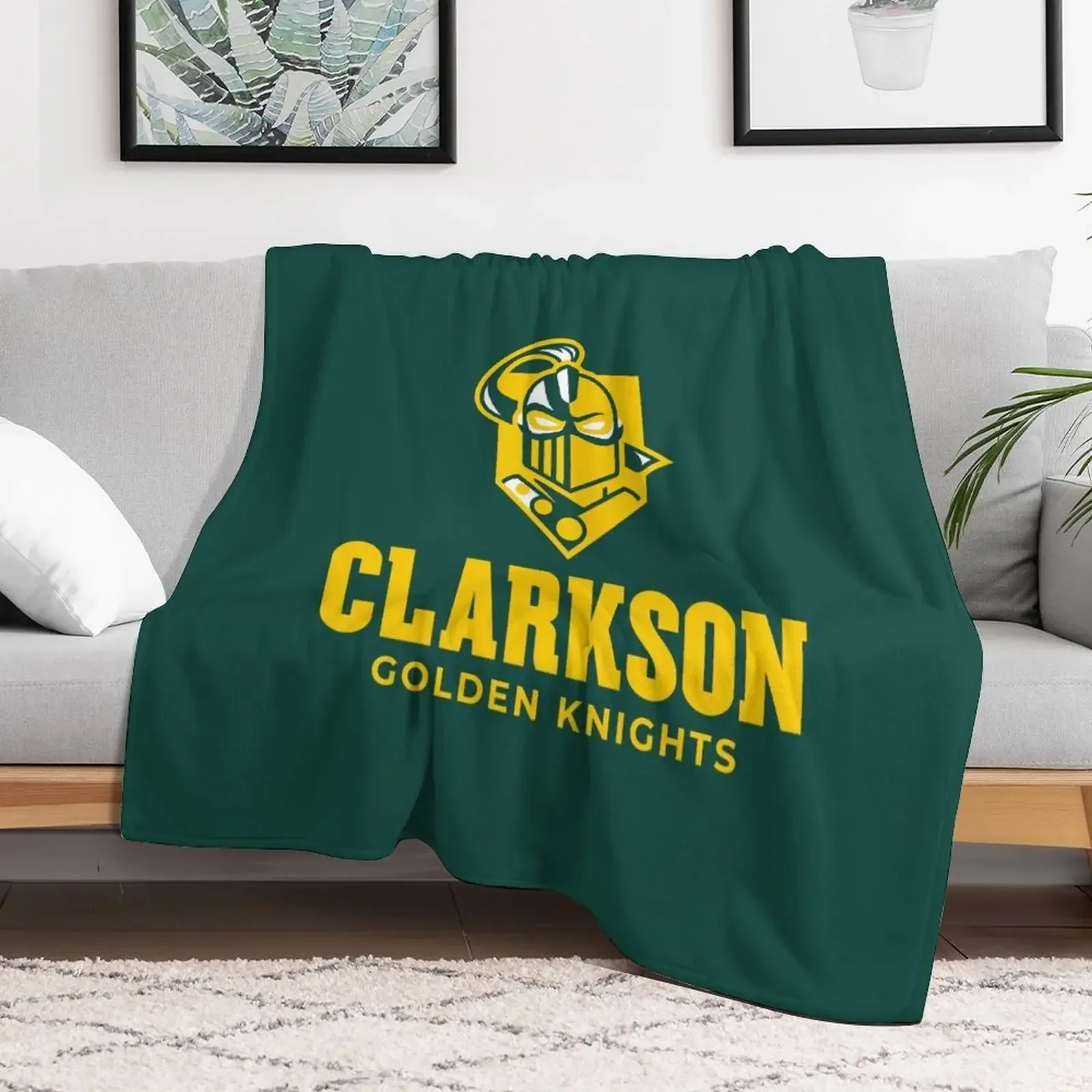 Clarkson Golden Knights Throw Blanket Sofa Quilt warm winter Personalized Gift Blankets