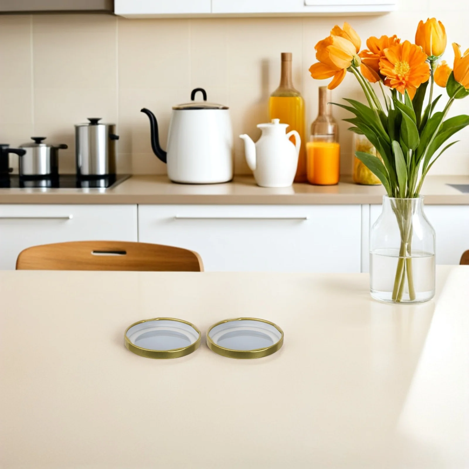 

100Pcs Seal Lids 66Mm Reusable Mason Jar Covers Airtight for Canning Jars Jam Spices Beverage Storage Kitchen Organization