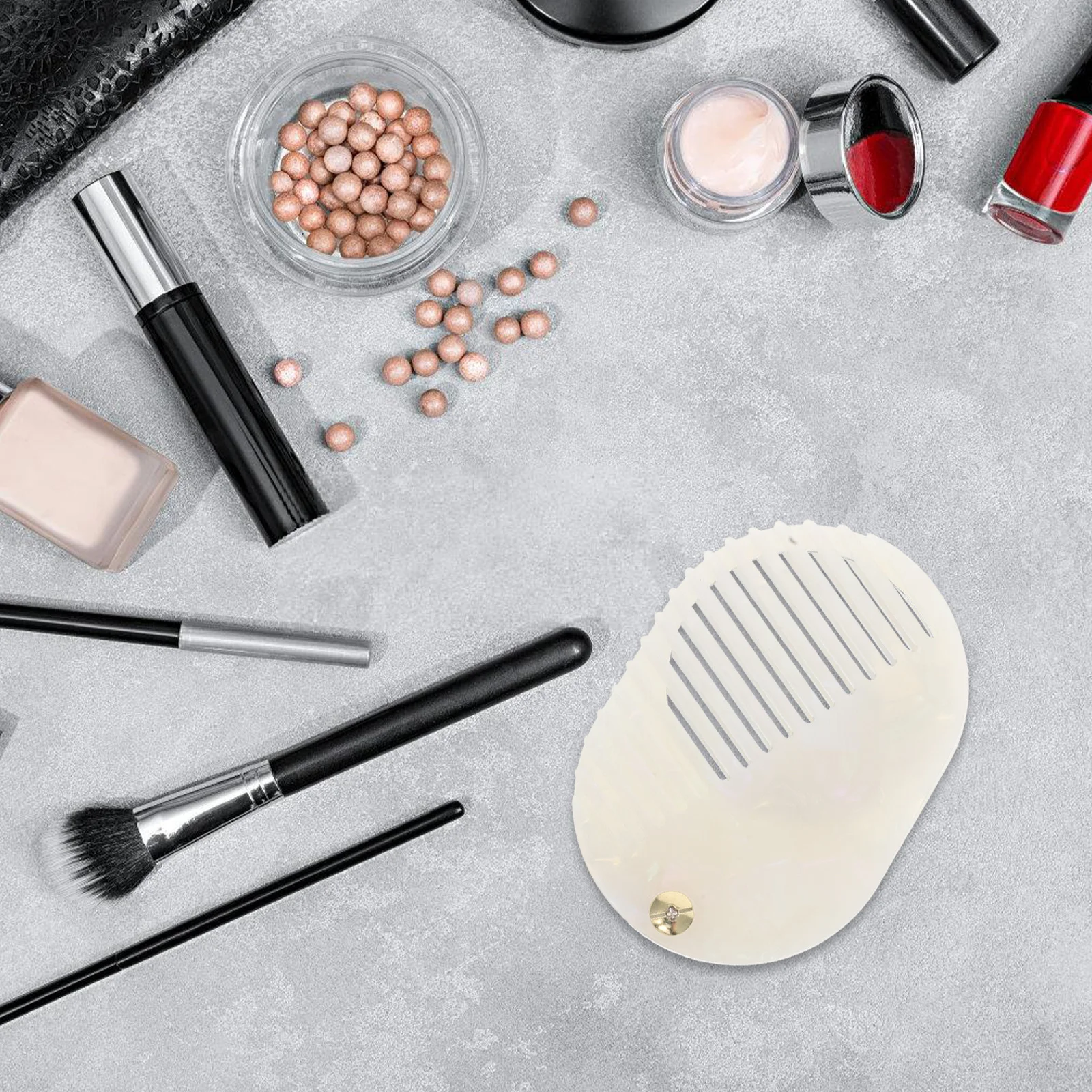 Mirror Comb Hair Brush Mini Compact Styling Tool For Women Travel Portable Pocket Hair Care Lightweight Grooming Set