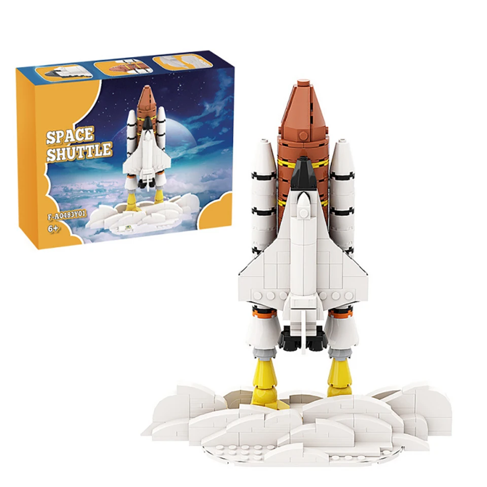 

Сборка строительных блоков для космических челноков, ракеты, переноски самолетов, игрушки-головоломки для мальчиков, модели строительных блоков, сборка ребенка