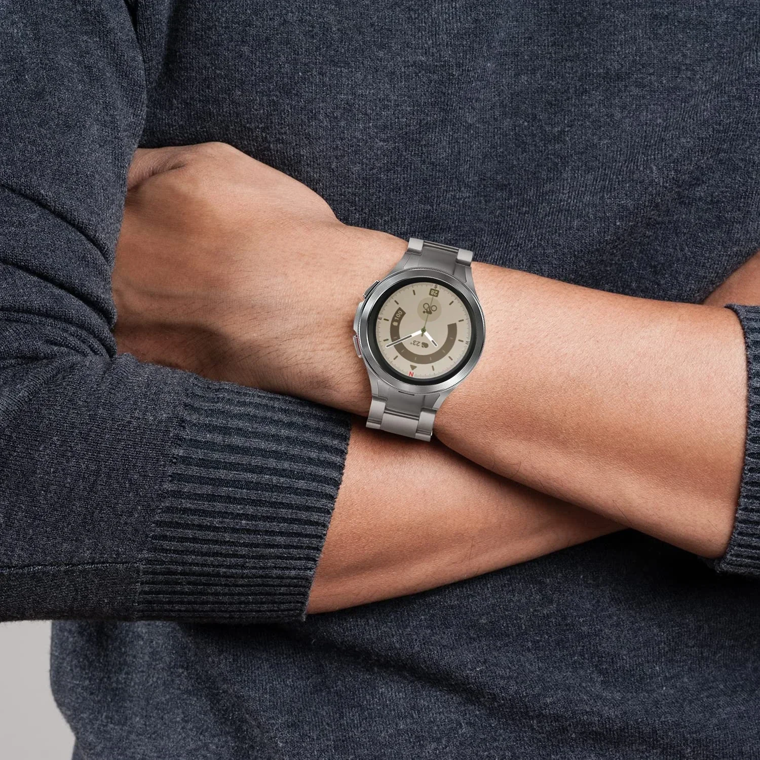 Металлический ремешок для Samsung Galaxy Watch 7/6/5/4 44 мм 40 мм изогнутый интерфейсный ремешок для Galaxy Watch 5Pro 45 мм 6 4 Classic 46/47 мм ремень