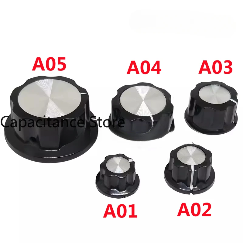 

5PCS Bakelite knob MF-A01 A02 A03 A04 A05 inner hole diameter 6mm potentiometer cap