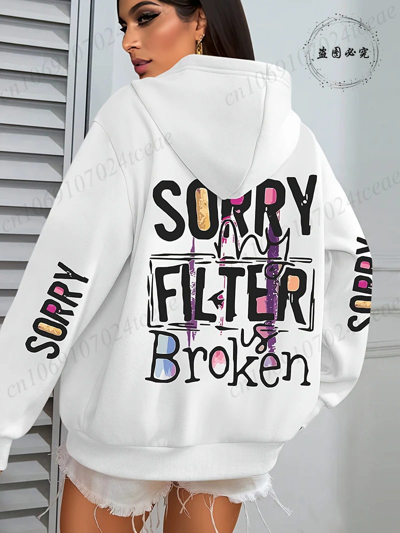 

Couple Hoodies Sorry Broken Printed Sweatshirt Kawaii Pullover Harajuku Streetwear Men Women Fashion Casual Hip Hop Hoodies