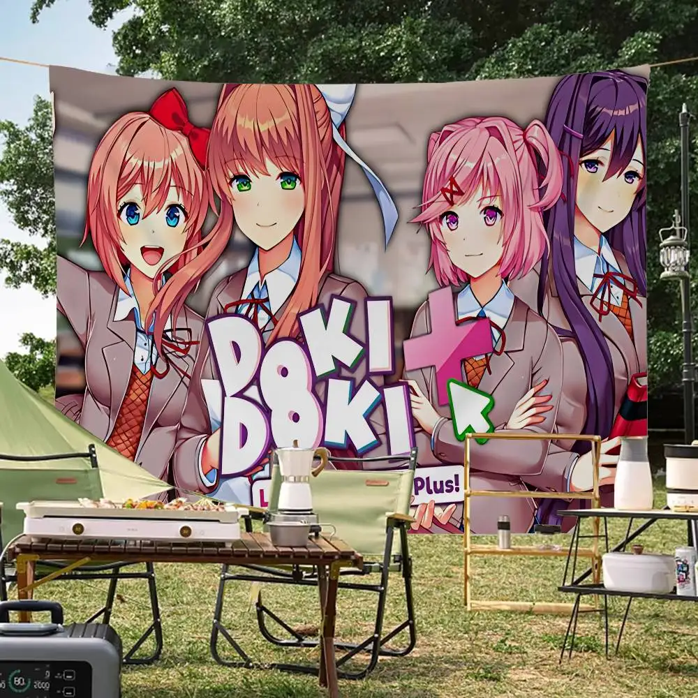 D-DDLC Cartoon Flag Art Science Fiction Room Home Decor Wall Hanging Home Decor Banner