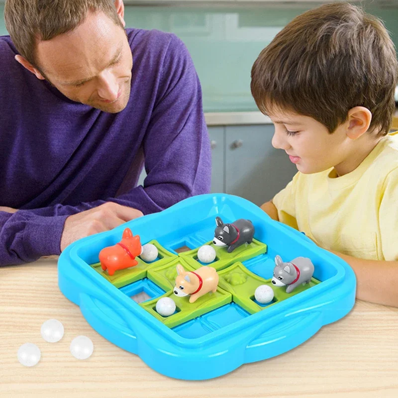 Board Game Naughty Puppies Children Educational Toys 36 Challenges Logic Thinking Game Intelligent Problem-solving for Kids gift