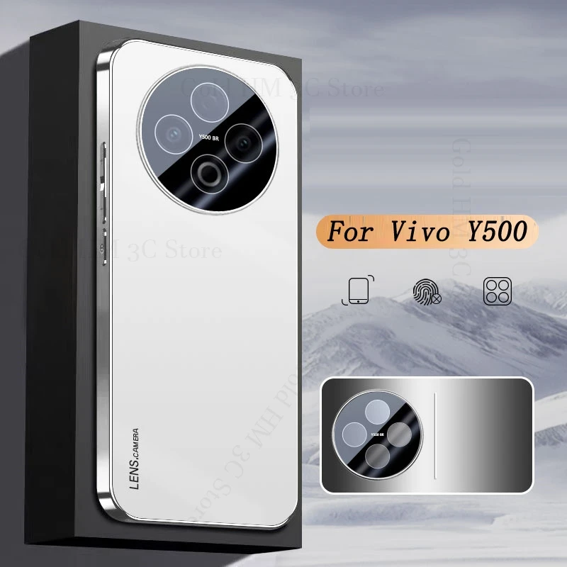

For Vivo Y500 Y300 Pro Y200 GT Micro-Matte Acrylic Phone Plating Case For vivo S30 Pro mini X200 Ultra X100s Pro Lens Film Cover