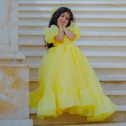 Eightree Lovely Tulle Puffy Flower Girl Dress Baby Birthday Gift Party Princess Pageant Toddler First Communion Gowns Customized