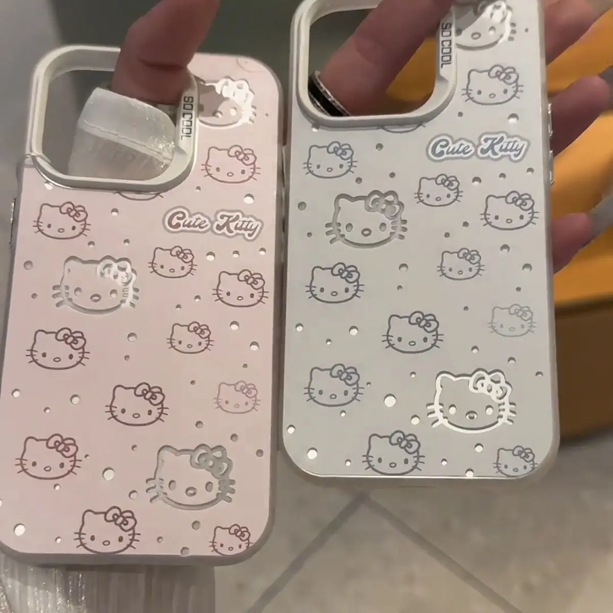 اليابانية الكورية Ins نمط HelloKitty KT القط قضية الهاتف آيفون 16 15 14 13 برو ماكس 11 12 13 برو XR 8 زائد القط مكافحة قطرة قذيفة #4