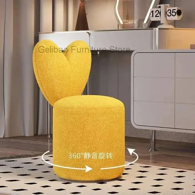 Home Love Back Living Room Chair Bedroom Dressing Table Makeup Stool Swivel Round Stool Study Desk Study Chairs