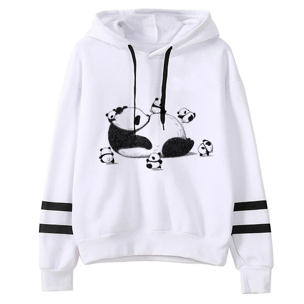 Panda hoodie manga harajuku soft fabric anime sweater graphic athleisure female hoddie designer patterned comic modern style