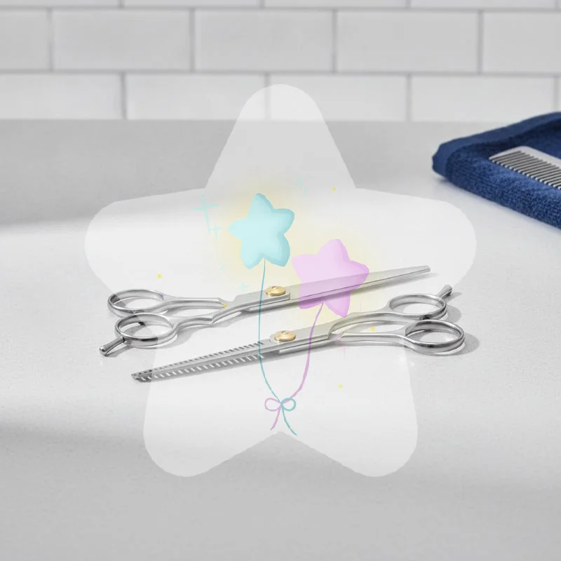 2Pcs Professional Hairdressing Scissors Sharp Stainless Steel Barber Shears for Home Salon Hair Styling Use