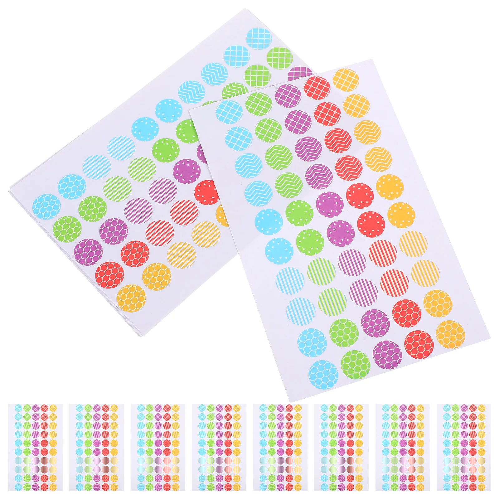 

10 Sheets Colorful Hole Reinforcement Stickers for Loose-Leaf Paper Binder Ring Repair Decorative Planner Baby Recipe Book DIY