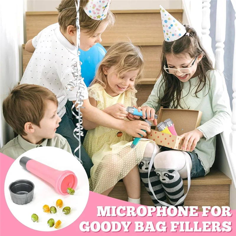 

B05C-16 Pack Plastic Microphones, Colorful Fake Microphone For Goody Bag Fillers And Birthday Party Favors