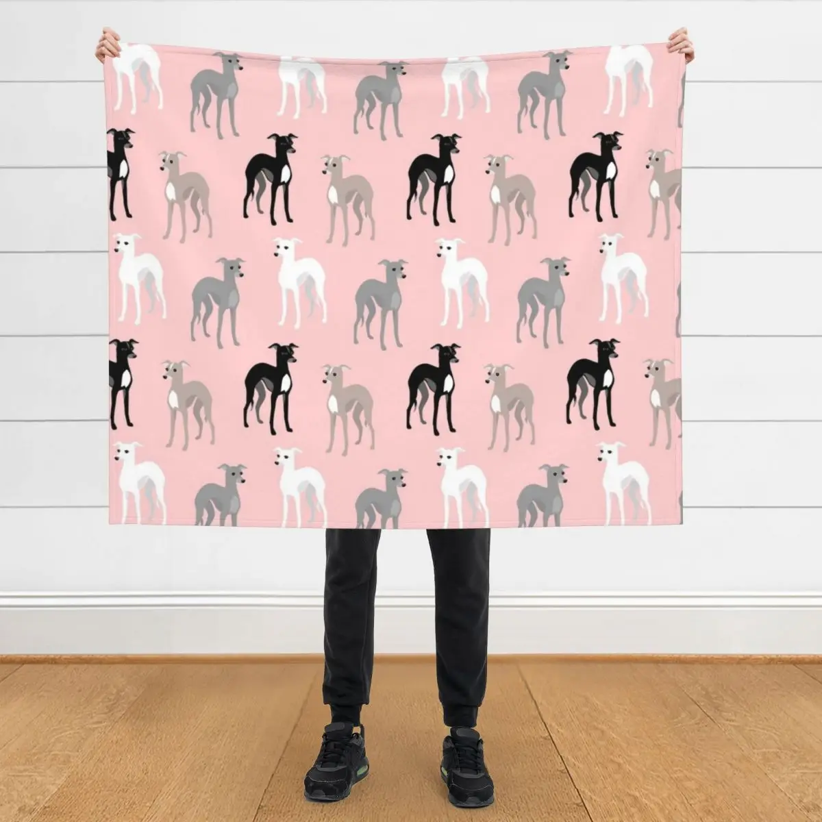 

Italian Greyhounds or Whippets Pink Pattern Throw Blanket Quilt christmas decoration Soft Big sofa bed Blankets