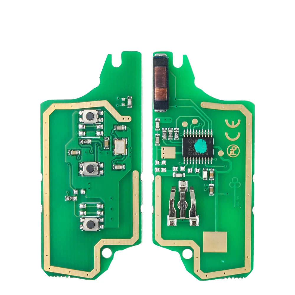 KEYYOU ASK/FSK CE0523/CE0536 For Citroen C2 C4 C5 C6 Picasso For Peugeot 207 307 308 407 607 Remote Key Circuit Board