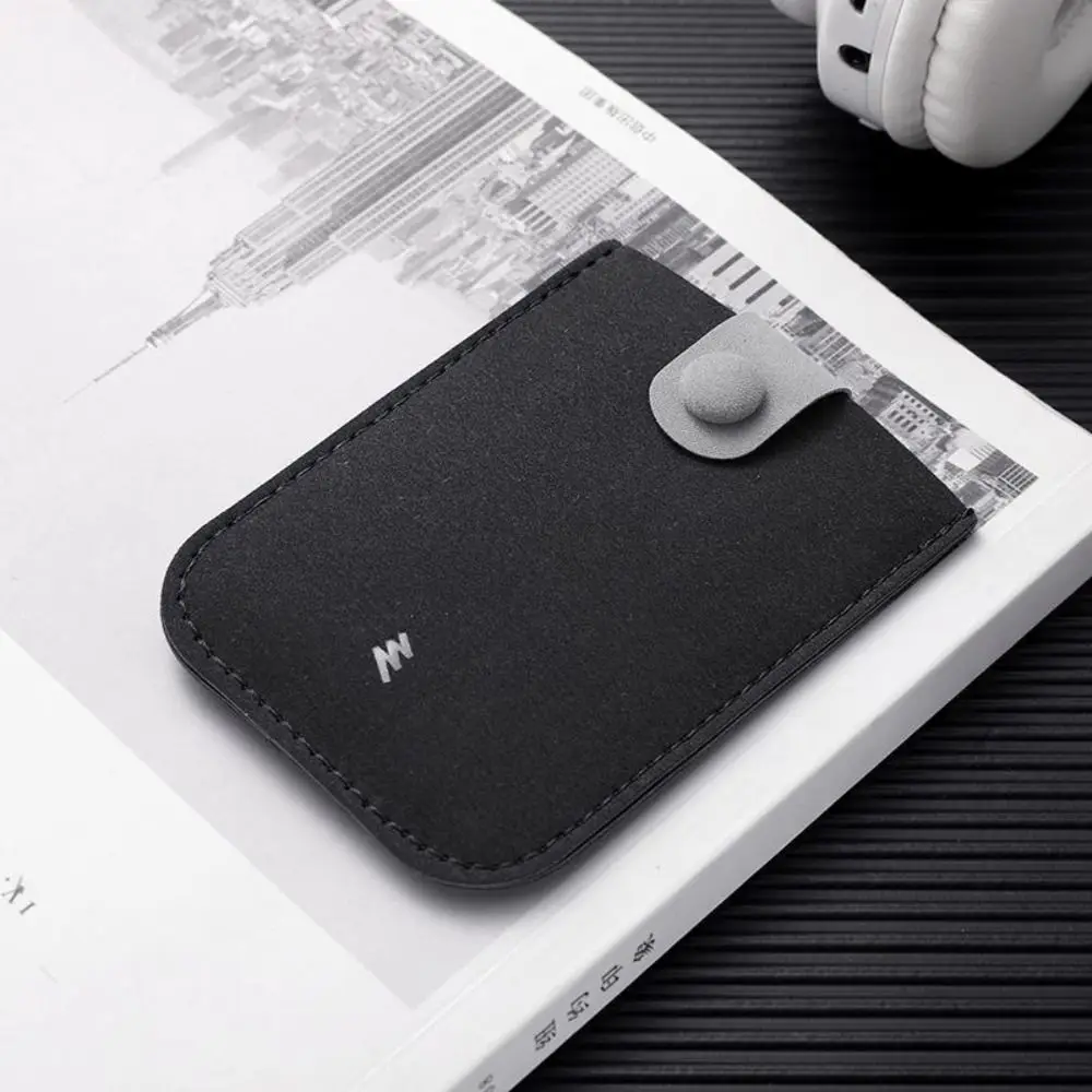Fashion PU Leather Business Card Bag Korean Style Card Pocket Card Holders Clutch Clutch Bag Pull-out Type Short Wallet Men