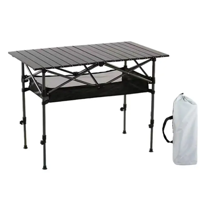 

Foldable Camping Table Portable Foldable Carbon Steel Camp Table For Outdoor Adjustable Height Heavy Duty Outdoor Furniture