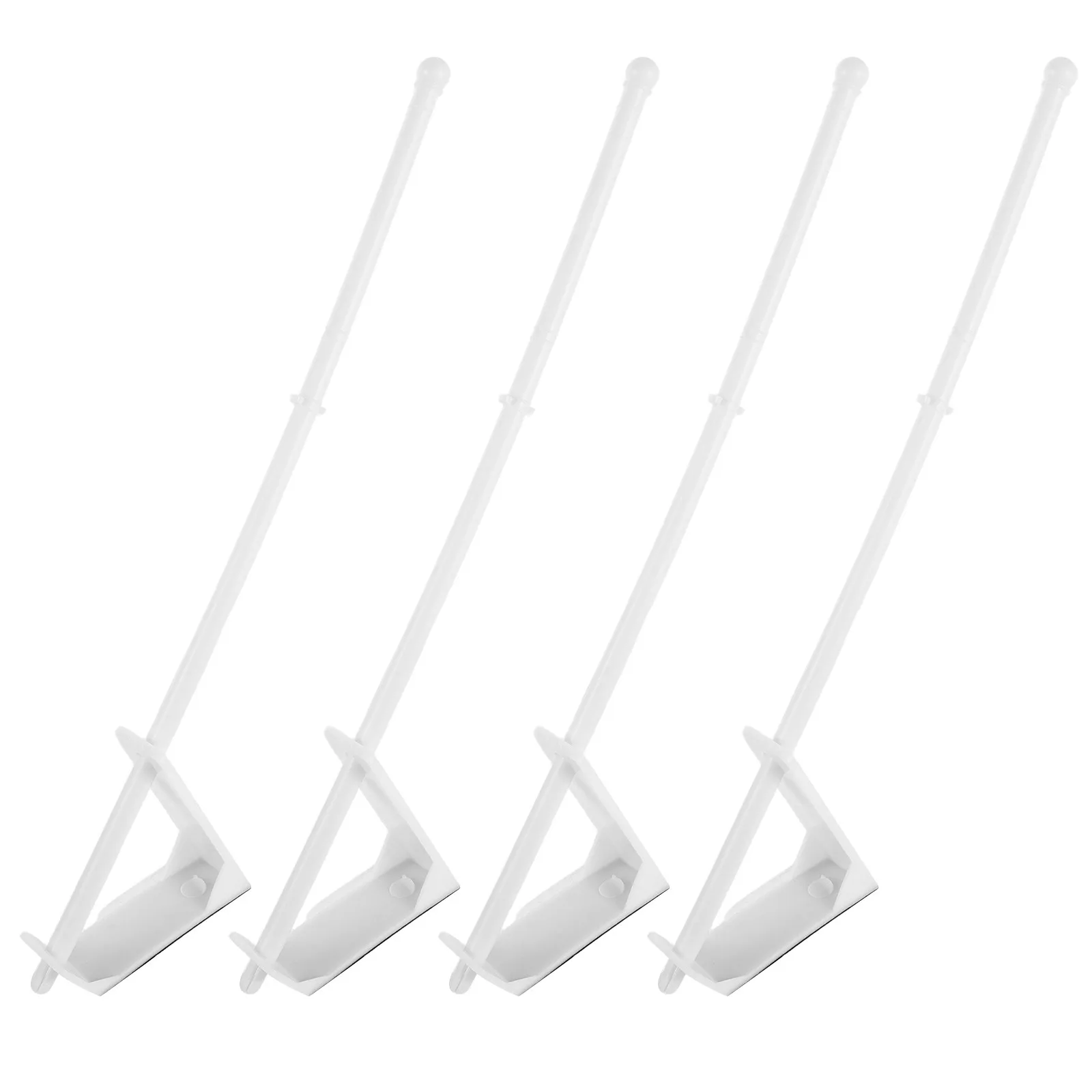 4Pcs Plastic Car Flagpole Kit Solid Automotive Flag Holder Mount for Window Side Display Sports Team Parade Patriotic Usa Banner