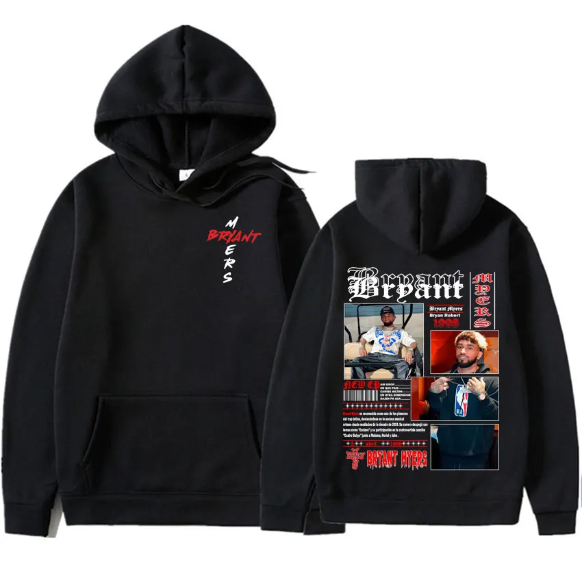 

Рэпер Bryant Myers 2025, новинка Album Tour, большая осенне-зимняя толстовка с капюшоном для мужчин и женщин, повседневные облегающие уютные толстовки с длинными рукавами