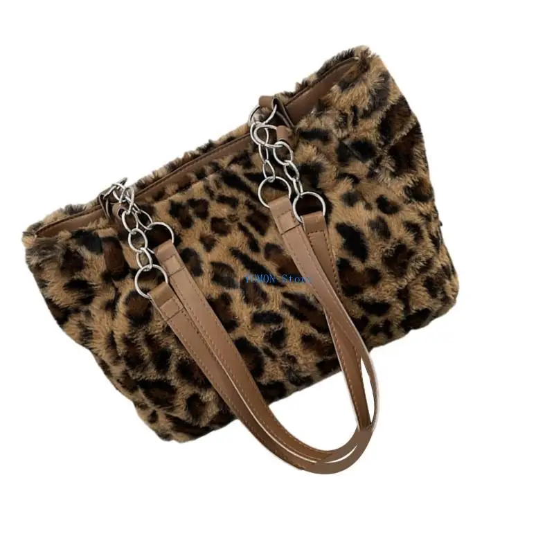 D0UD TENDY LEOPARD Design Bolso hombro con espacios